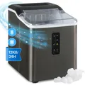 Eiswürfelmaschine Eiswürfelbereiter Icemaker 12 kg / 24 h 1,5 L Display Schwarz