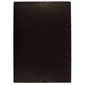 Exacompta 59651E Einschlagmappen DIN A2. Aus Colorspan-Karton mit 3 Klappen und 2 Gummizügen, 24 x 32 cm, DIN A4, schwarz Sammelmappe Dokumentenmappe für Büro und Schule