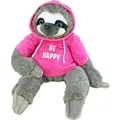 Faultier mit Pullover Plüschtier pink "Be Happy" - ca. 60 cm - Rosa