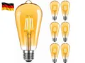 Edison Vintage Glühbirne, 6 Stück Edison LED Lampe Warmweiß E27 Retro Glühbirne 