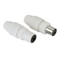 Hama 00205212, Koaxial, Koaxial, Männlich, Weiblich, 7 mm, Weiß