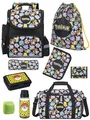 Familando - Schulranzen Set - 9-teilig mit Lunch-Set - Pokémon (Pikachu Motiv) - Ergonomisch, stabil & mit gepolstertem Rücken - 1010g leicht - 18L Volumen - Mit Reflektoren - ab 1. Klasse