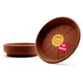 BigDean Blumentopfuntersetzer 10 Stück Topfuntersetzer Ø 19,5 cm in Terracotta Made in Europe, Zubehör für Pflanztöpfe, Set, 10-tlg., Klassische Blumentopf Untersetzer, zeitlos im Design, Robust braun Ø 19.5 cm x 19.5 cm x 2.5 cm x 19.5 cm