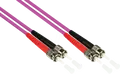 GC LW-820ST4 - Patchkabel LWL Duplex OM4 50/125µ ST/ST, 20 m, violett