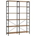 Boxxx Regal, Braun, Schwarz, Holzwerkstoff, Vintage, 12 Fächer, 120x172.5x30 cm, Typenauswahl, stehend, in verschiedenen Größen erhältlich, Wohnzimmer, Regale, Bücherregale