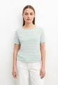 Vero Moda Rundhalsshirt VMABBY SS ZIP TOP JRS NOOS Materialmix, regular fit