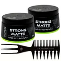 Totex Matt Haarwachs 2x150ml + Kamm | Starker Halt | Matteffekt | Unisex