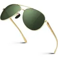 Sonnenbrille Herren Pilotenbrille Al-Mg Metall Rahmen Polarisiert