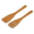 Pfannenwender Holz 2er Set 30cm  Schutz vor Kratzer für Pfanne  Küchenhelfer ...
