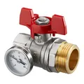 Oventrop Kugelhahn G 3/4 IGxG 1 AG, flachd., rot Flügelgr.
