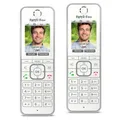2er Pack AVM FRITZ!Fon C6 DECT-Telefon, Weiß [Farbdisplay 180 ppi, beleuchtete T