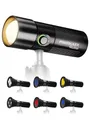 Rollei Photoolex GOBO Light, LED Taschenlampe Fotografie mit 4 Farbiges Fülllicht und 19 GOBO Aufsätze Video Licht mit Eingebaut Akku 8400 mAh und Diffusor, Taschenlampe-Fotografie-Video-Licht-RGB