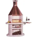 WELLFIRE Grillkamin Duna, BxTxH: 110x73x192 cm grau|rot