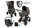 ABC Design Kombi-Kinderwagen Salsa 5 Air Set - Almond, 3in1 Kinderwagen Buggy mit Babywanne, Babyschale, Sportsitz & Zubehör