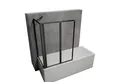 Schulte Badewannenfaltwand Smart, 3 mm Sicherheitsglas, 89x121 cm, 2 tlg + Festelement, Klebe-Montage, Klar, Schwarz