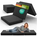 Klappmatratze Luxus Faltmatratze, klappbare Gästematratze, faltbare Matratze, shogazi ®, 12 cm hoch, (1-tlg), MADE IN GERMANY, Direkt vom Hersteller, Testsieger 1,1 grau 90 cm x 190 cm x 12 cm