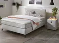 Boxspringbett JOCKENHÖFER GRUPPE "Alinas" inkl. Topper", grau (grau 369, 09), B:144cm L:211cm