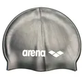 ARENA Kinderbadmuts Silikon Schwimmkappe Schwarz Silber 55 Schwimmen Sport