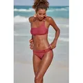 Bustier-Bikini-Top S.OLIVER "Rome", Damen, Gr. 32, Cup A/B, rot (rostrot), Microfaser, Polyamid, unifarben, Bikini-Oberteile, mit One-Shoulder-Form