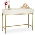 Relaxdays Konsolentisch, Mehrfarbig, Holzwerkstoff, Metall, 110.5x80.5x40 cm, Wohnzimmer, Wohnzimmertische, Konsolentische