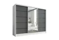 A&J MöbelLand GmbH Schiebetürenschrank AURELIA 2 mit 3 Schubladen und Spiegel (TOP ANGEBOT! Geräumiger Schrank mit einer Breite von 200 cm und Spiegel, ideal zur Aufbewahrung von Kleidung und Accessoires. 3 Schubladen und viel Stauraum. TOP PRODUKT! Wählen Sie das ideale Modell für Ihr Schlafzimmer!, Inclusive 3 Schubladen)