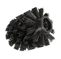 WENKO Ersatzbürste für WC-Garnituren, Bürstenkopf Ø 7,5 cm aus Kunststoff, Ersatz-Toilettenbürste, zum Auswechseln, Schwarz