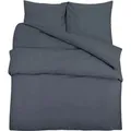 vidaXL Bettwäsche-Set Anthrazit 220x240 cm Baumwolle 136083