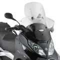 GIVI Airflow Windschild transparent 57-69x65 cm h/b für Piaggio MP3 Sport 500