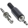 1 x Klinke Stecker Löten Version 3,5mm Schwarz von Inline Stereo Gerade