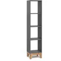 VitaliSpa Kinderregal, Grau, Eiche Artisan, Holzwerkstoff, 4 Fächer, Rechteckig, 35.2x159.5x30 cm, Kinder- & Jugendzimmer, Kindermöbel, Kinderregale