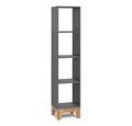 VitaliSpa® Bücherregal Malia, Grau/Artisan, 35.2 x 159.5 cm, 1-tlg.