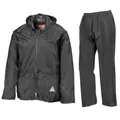 Ergebnis Herren Heavyweight wasserdichte Jacke und Hosen-Set Lange Ärmel Regenmantel Gr. Medium, Schwarz - Schwarz