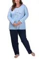 Moonline Pyjama Pyjama in großen Größen (Übergröße XL - 4XL) aus 100% Baumwolle