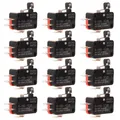 Mini Mikroschalter Set, 12 Stk., Scharnierrolle, Endschalter, 3Pin 125V 250V