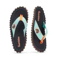 Gumbies Vegane Flip Flops Damen und Herren - Originals - Zehentrenner aus recycelten Materialien - robuste Sohle - Baumwoll-Zehensteg - Ergonomisches Fußbett - Sandalen - Tricolor Black - 46