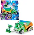 Spin Master PAW Patrol: Der Mighty Kinofilm, Superhelden-Basis-Fahrzeug von Rocky mit Welpenfigur, Mülltransporter mit Licht- und Geräuscheffekten, Spielzeug geeignet für Kinder ab 3 Jahren