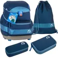 Finkid Schulranzenset 4-tlg. BUDDY EKO SPORT denim/dove - Beige