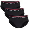 Reebok Slip WIGGINS (3er-Pack) basic, bequem, atmungsaktiv, mit Logo, breiter Bund schwarz XL (7)
