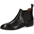 Melvin & Hamilton Jessy 1 Leder-Chelsea Boots für Damen Stiefelette Flache Absätze, Echtes Leder, Vegetabile Gerbung schwarz 38 EU