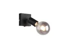 Reality Leuchten LED Wandstrahler, Dimmfunktion, LED wechselbar, Warmweiß, innen mit Schalter, kleine Nachttischlampe Wand-leuchte Bett, Schwarz