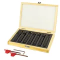 Drehmeißel Drehstahl HM Wendeplatten Set in Box 7 tlg. 12x12 mm für Drehbank