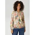 Aniston CASUAL Blouson mit farbenfrohen Pfauen und Blumen bedruckt blau|bunt|gelb|grau|grün|rot|schwarz 40 EU