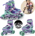 DISNEY Die Eiskönigin 3-in-1 INLINER, ROLLSCHUHE für Mädchen, VERSTELLBAR, mit leuchtenden LED-Rädern, ideal zum Lernen 34-37 EU