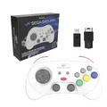 Retro-Bit SEGA Saturn 2.4GHz Pro Wireless Controller Nintendo Switch - Saturn und USB Receiver inklusive - Weiße Edition
