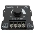 LED Dimmer/Schalter Drehdimmer 12V DC Gleichspannung für alle dimmbaren LED Lampen (Dimmer 30A schwarz)
