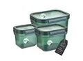 Engelland Frischhaltedose 3er Set Aufbewahrungsdosen mit Deckel, Vorratsdose, Frischhaltedose, Kunststoff/Silikon, (Vorteils-Set, 3-tlg., 0,6 L / 1,1 L / 2,0 L), luftdicht, auslaufsicher, stapelbar, BPA-frei, verschiedene Größen