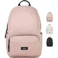 Schulrucksack für Mädchen und Jungen und Jugendliche, Nr. 3, Rucksack für Damen und Herren für die Schule, 16 Zoll Laptopfach, aus recyceltem P... - Rosa