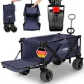 Handwagen faltbar 100kg klapp Bollerwagen Bremse Transportwagen Einkauf Trolley