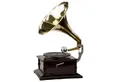 Aubaho Dekoobjekt Nostalgie Grammophon Schellackplatten Gramophone Trichtergrammophon an
