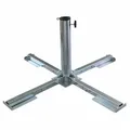 GAUTZSCH Schirmständer-Platte in silber, Stahl - 39,5x39x49,5cm (BxHxT) silberfarben